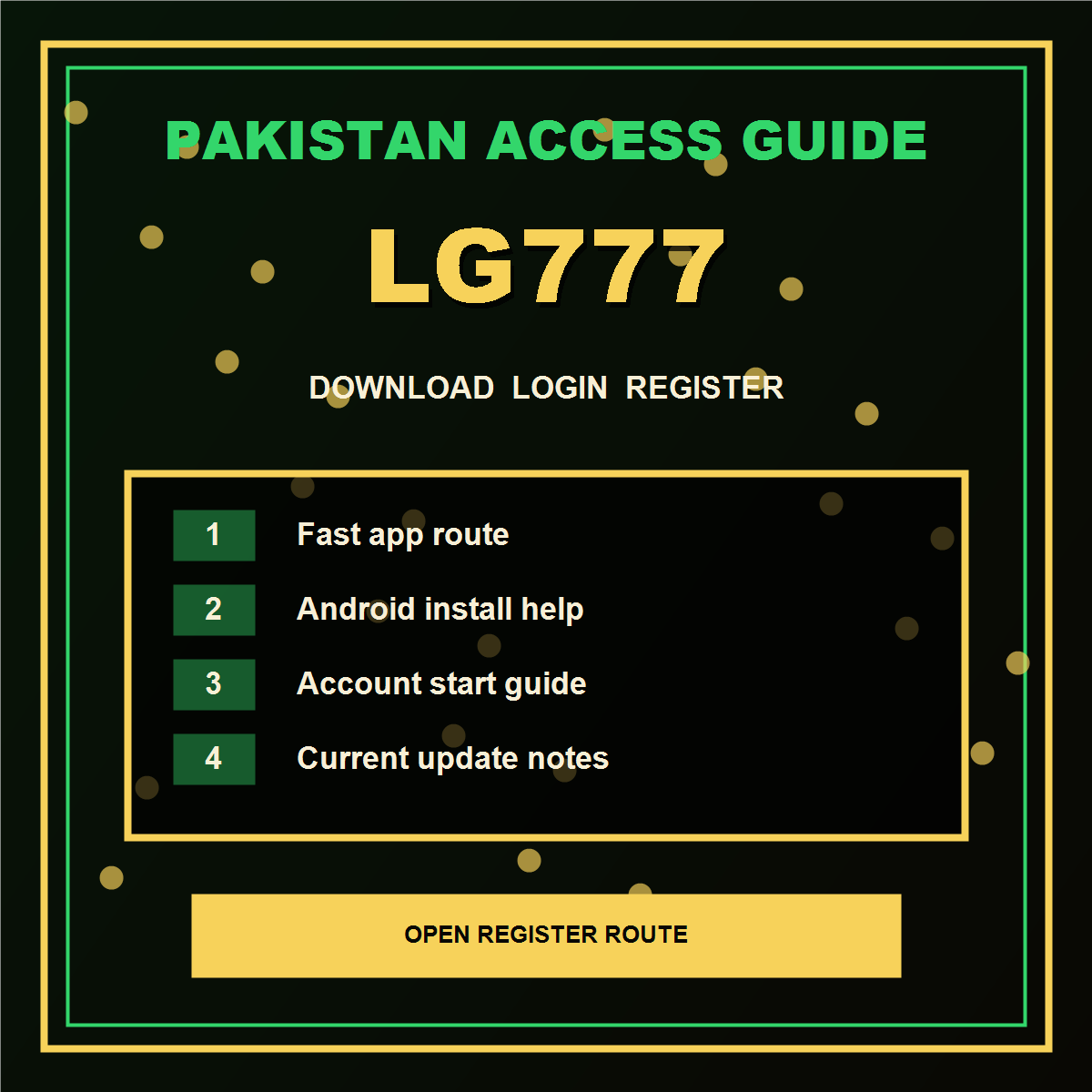 LG777 Pakistan alternative route poster
